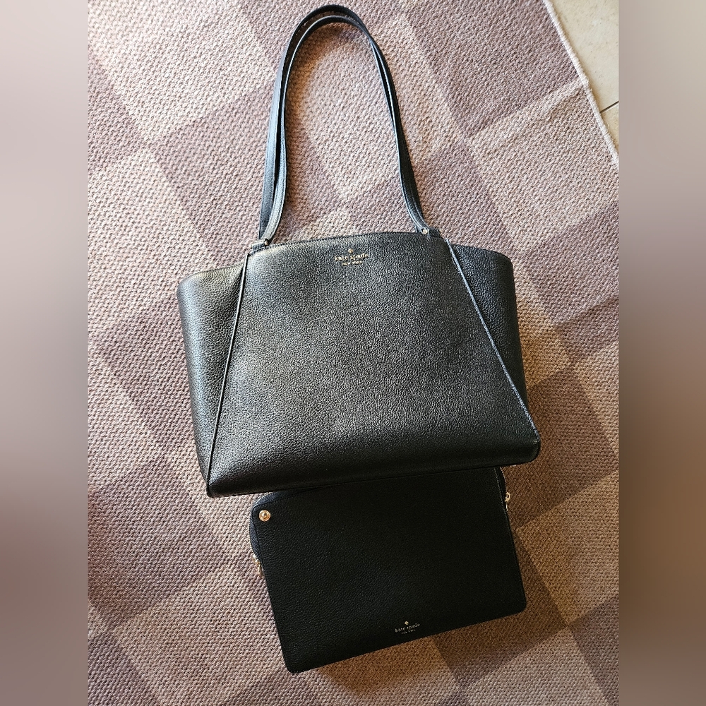 Kate Spade Brim Laptop Tote in Black Pebbled Leather - Picture 9 of 16